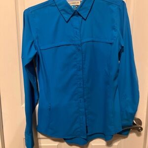 Magellan Outdoors Vibrant Blue Button-Down Shirt